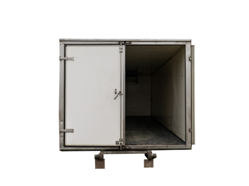 Grote vriescontainer aanzicht